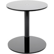 Plymor Black Acrylic Round Barbell Pedestal Display Riser, 8" H x 7.5" D (1/4" thick)