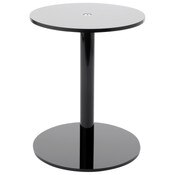 Plymor Black Acrylic Round Barbell Pedestal Display Riser, 9.5" H x 7.5" D (1/4" thick)