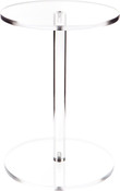 Plymor Clear Acrylic Round Barbell Pedestal Display Riser, 12.75" H x 9" D
