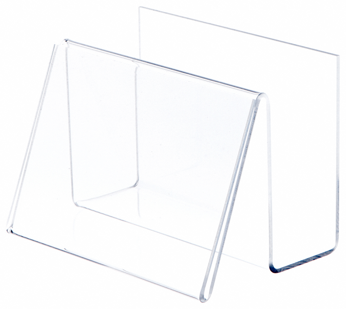 Plymor Clear Acrylic Deluxe Postcard Holder & Display (Horizontal), 6" W x 4.25" D x 4.5" H