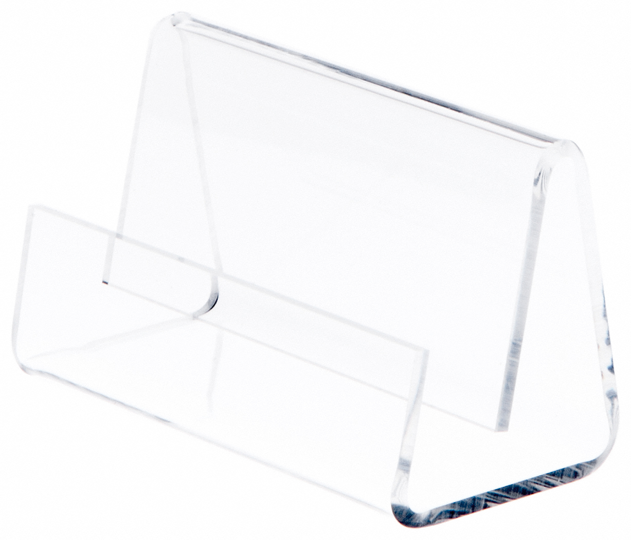 Plymor Clear Acrylic Deluxe Business Card / Postcard Holder, 3.5" W x 2.875" D x 2.125" H