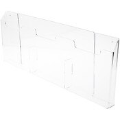 Plymor Clear Acrylic 3-Pocket Paper Literature Holder (Wall Mount), Fits 8.5" x 11" Documents