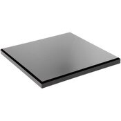 Plymor Black Acrylic Square Beveled Display Base, 10" W x 10" D x 0.75" H