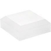 Plymor Frosted Acrylic Square Beveled Display Base, 2" W x 2" D x 0.75" H