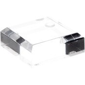 Plymor Clear Acrylic Square Beveled Display Base, 2" W x 2" D x 0.75" H