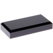 Plymor Black Acrylic Rectangular Beveled Display Base, 4" W x 2" D x 0.75" H