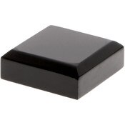 Plymor Black Acrylic Square Beveled Display Base, 2" W x 2" D x 0.75" H
