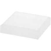 Plymor Frosted Acrylic Square Beveled Display Base, 3" W x 3" D x 0.75" H