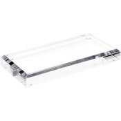 Plymor Clear Acrylic Rectangular Beveled Display Base, 6" W x 3" D x 0.75" H