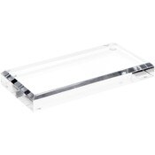 Plymor Clear Acrylic Rectangular Beveled Display Base, 6" W x 3" D x 0.75" H