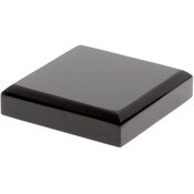 Plymor Black Acrylic Square Beveled Display Base, 3" W x 3" D x 0.75" H