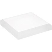 Plymor Frosted Acrylic Square Beveled Display Base, 4" W x 4" D x 0.75" H