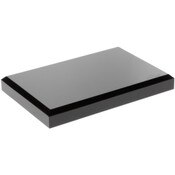 Plymor Black Acrylic Rectangular Beveled Display Base, 6" W x 4" D x 0.75" H