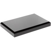 Plymor Black Acrylic Rectangular Beveled Display Base, 6" W x 4" D x 0.75" H