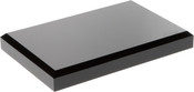 Plymor Black Acrylic Rectangular Beveled Display Base, 6" W x 4" D x 0.75" H