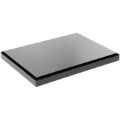 Plymor Black Acrylic Rectangular Beveled Display Base, 8" W x 6" D x 0.75" H