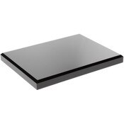Plymor Black Acrylic Rectangular Beveled Display Base, 8" W x 6" D x 0.75" H