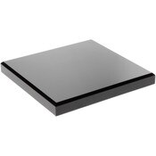 Plymor Black Acrylic Square Beveled Display Base, 6" W x 6" D x 0.75" H