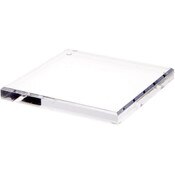 Plymor Clear Acrylic Square Beveled Display Base, 7" W x 7" D x 0.75" H