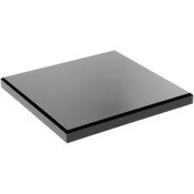 Plymor Black Acrylic Square Beveled Display Base, 8" W x 8" D x 0.75" H
