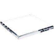 Plymor Clear Acrylic Square Beveled Display Base, 9" W x 9" D x 0.75" H