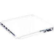 Plymor Clear Acrylic Beveled Corner-Cut Display Base, 10" W x 10" D x 0.75" H