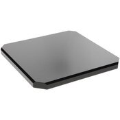 Plymor Black Acrylic Beveled Corner-Cut Display Base, 10" W x 10" D x 0.75" H