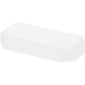 Plymor Frosted Acrylic Beveled Corner-Cut Rectangular Display Base, 4" W x 2" D x 0.75" H