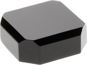 Plymor Black Acrylic Beveled Corner-Cut Display Base, 2" W x 2" D x 0.75" H