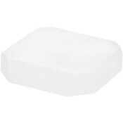 Plymor Frosted Acrylic Beveled Corner-Cut Display Base, 3" W x 3" D x 0.75" H
