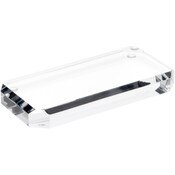 Plymor Clear Acrylic Beveled Corner-Cut Rectangular Display Base, 6" W x 3" D x 0.75" H