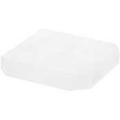 Plymor Frosted Acrylic Beveled Corner-Cut Display Base, 4" W x 4" D x 0.75" H