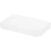 Plymor Frosted Acrylic Beveled Corner-Cut Rectangular Display Base, 6" W x 4" D x 0.75" H