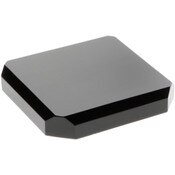 Plymor Black Acrylic Beveled Corner-Cut Display Base, 4" W x 4" D x 0.75" H