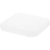 Plymor Frosted Acrylic Beveled Corner-Cut Display Base, 5" W x 5" D x 0.75" H