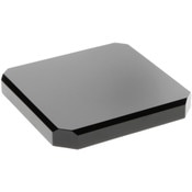 Plymor Black Acrylic Beveled Corner-Cut Display Base, 5" W x 5" D x 0.75" H
