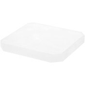 Plymor Frosted Acrylic Beveled Corner-Cut Display Base, 6" W x 6" D x 0.75" H