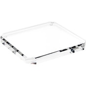 Plymor Clear Acrylic Beveled Corner-Cut Display Base, 7" W x 7" D x 0.75" H