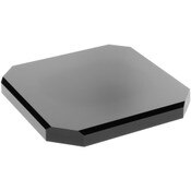 Plymor Black Acrylic Beveled Corner-Cut Display Base, 7" W x 7" D x 0.75" H