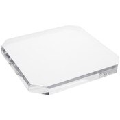 Plymor Clear Acrylic Beveled Corner-Cut Display Base, 8" W x 8" D x 0.75" H
