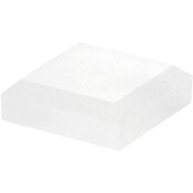 Plymor Frosted Acrylic Square Beveled Display Base, 1.5" W x 1.5" D x 0.5" H
