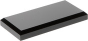 Plymor Black Acrylic Rectangular Beveled Display Base, 4" W x 2" D x 0.5" H