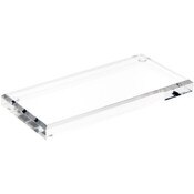Plymor Clear Acrylic Rectangular Beveled Display Base, 6" W x 3" D x 0.5" H