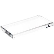 Plymor Clear Acrylic Rectangular Beveled Display Base, 6" W x 3" D x 0.5" H