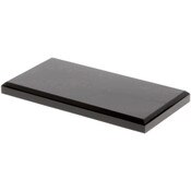 Plymor Black Acrylic Rectangular Beveled Display Base, 6" W x 3" D x 0.5" H