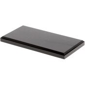 Plymor Black Acrylic Rectangular Beveled Display Base, 6" W x 3" D x 0.5" H