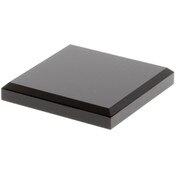 Plymor Black Acrylic Square Beveled Display Base, 3" W x 3" D x 0.5" H