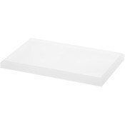 Plymor Frosted Acrylic Rectangular Beveled Display Base, 6" W x 4" D x 0.5" H
