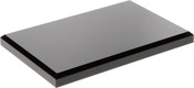 Plymor Black Acrylic Rectangular Beveled Display Base, 6" W x 4" D x 0.5" H