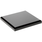 Plymor Black Acrylic Square Beveled Display Base, 4" W x 4" D x 0.5" H